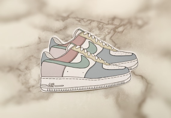 pastel coloured nike trainers