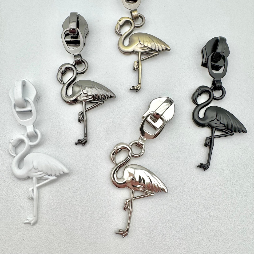 Flamingo | Nylon Zipper Pull | #5 Set of 5 - Etsy