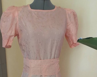 Vintage 1940s dress women, 1940s dress, 1940s gowns, gowns, 1940s pink dress, 1940s ribbons dress, 1940s,40s, 1930s dress women, 1930s dress