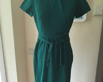 green 50s dress