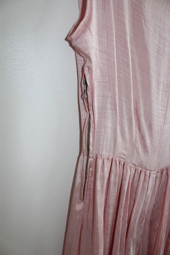 Vintage 1950s pink dress women, 50s dress, 50s go… - image 4