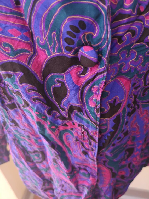 Vintage abstract print jacket, Vintage 1980s blaz… - image 4