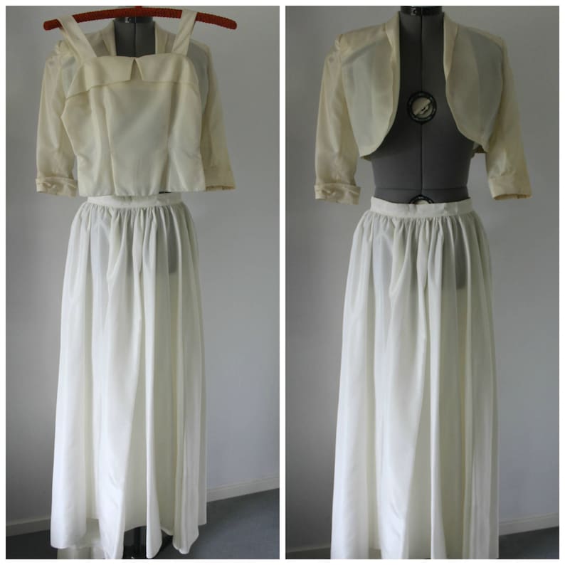 small xsmall 1940s skirt Vintage 1940s Three Piece set Women silk 1940s 1940s top 1940s jacket Vintage 1940s Dress wedding