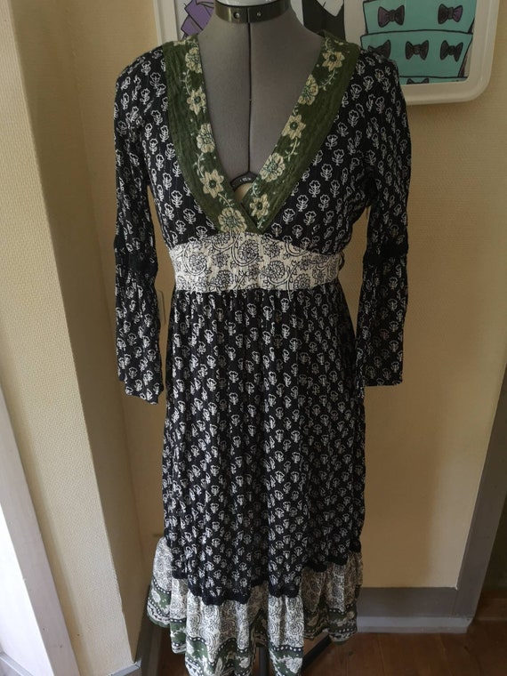 Vintage Indian cotton gauze dress, Indian cotton d