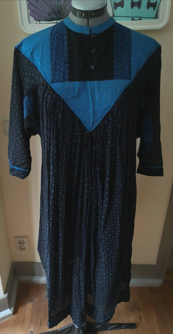 Vintage indian cotton dress, 1970s dress indian, 7