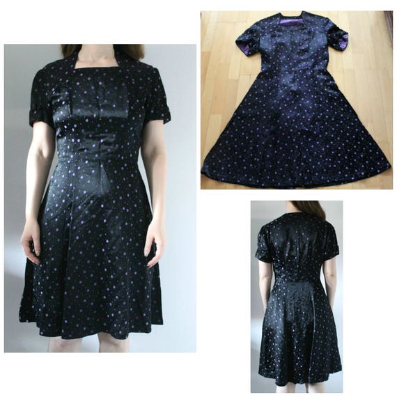 Vintage 1940s Dress Women, 40s Dress, 1940s polkad