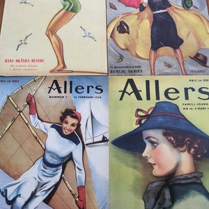 1930s Swedish Allers Fashion Magazine: Vintage Newprints for Home Decor and Design Inspiration