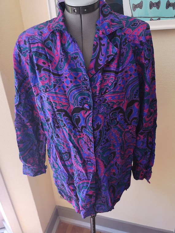 Vintage abstract print jacket, Vintage 1980s blaze
