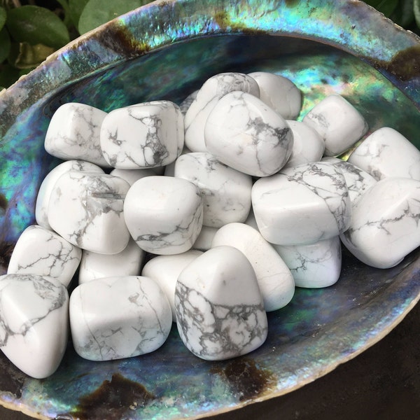 Howlite Tumbled Stone, Energy Stone, Howlite Stone, Howlite Pocket Stone