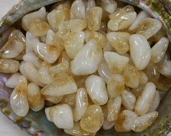 Citrine Tumbled Stone, Citrine Stone, Citrine Pocket Stone, Yellow Citrine Tumbled Stone
