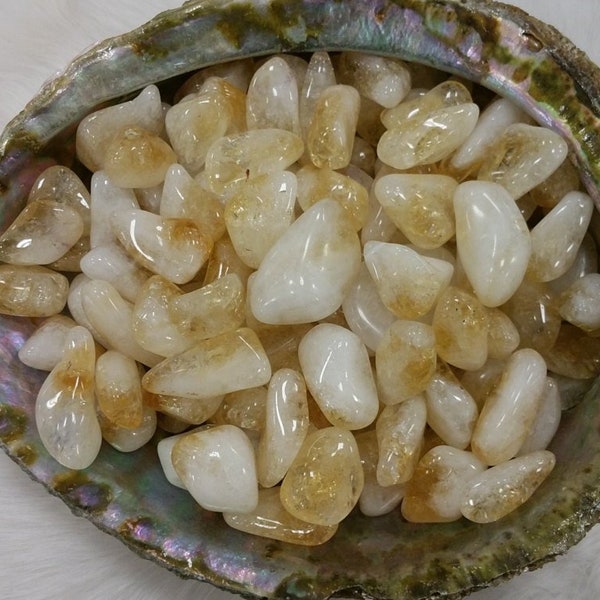 Citrine Tumbled Stone, Pocket Stone, Happiness Stone, Money Stone, Manifestation, Solar Plexus Chakra, Sunshine Stone, November Birthstone