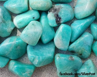 Amazonite Tumbled, One Amazonite Tumbled Stone, Amazonite, Stone for Courage, Stone for Expression