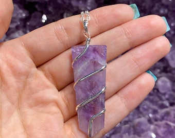 Amethyst Wire Wrapped Necklace