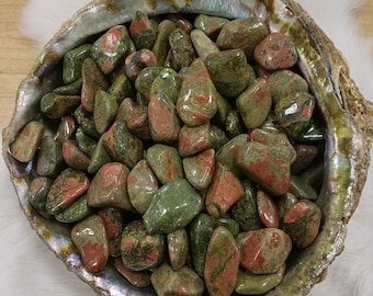 Unakite Tumbled Stone,One  Unakite, Energy Stone, Meditation Stone, Unakite Pocket Stone