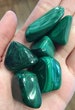 Malachite Tumbled 0.75-1.5' Stone, Large Green Malachite Stone, Big Malachite Pocket Stone, Green Healing Stone, Traveling Stone, Meditation 