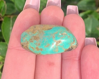 One Turquoise Tumbled  Stone, Turquoise Tumbled Stone, Lucky Stone, December Birth Stone, Tumbled Turquoise