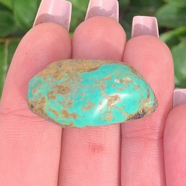 One Turquoise Tumbled  Stone, Turquoise Tumbled Stone, Lucky Stone, December Birth Stone, Tumbled Turquoise