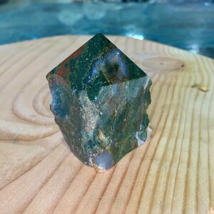 One Small Bloodstone Polished Point, Bloodstone Point, Stone For Anxiety, Crystal Point, Power Point, Heart Chakra, Grid Point