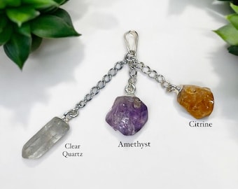 Triple Point Pendant Necklace – Natural Gemstone Jewelry, Crystal Healing Necklace, Spiritual Boho Jewelry, VARIOUS OPTIONS AVAILABLE