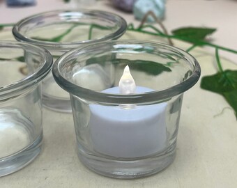 Glass Votive Candle Holders, Minimalist Tea Light Holder, 2 Inch, Cute Plain Candle Holder, DIY Small Candle Jar, Wedding Candle, Events