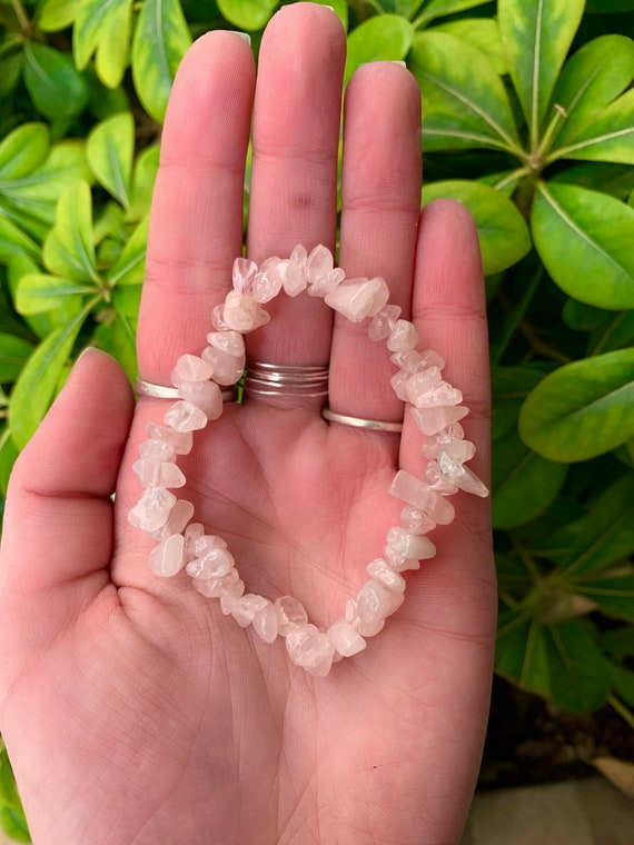 Crystal Bead Bracelet - Rose Quartz – Rock + Realm Crystals