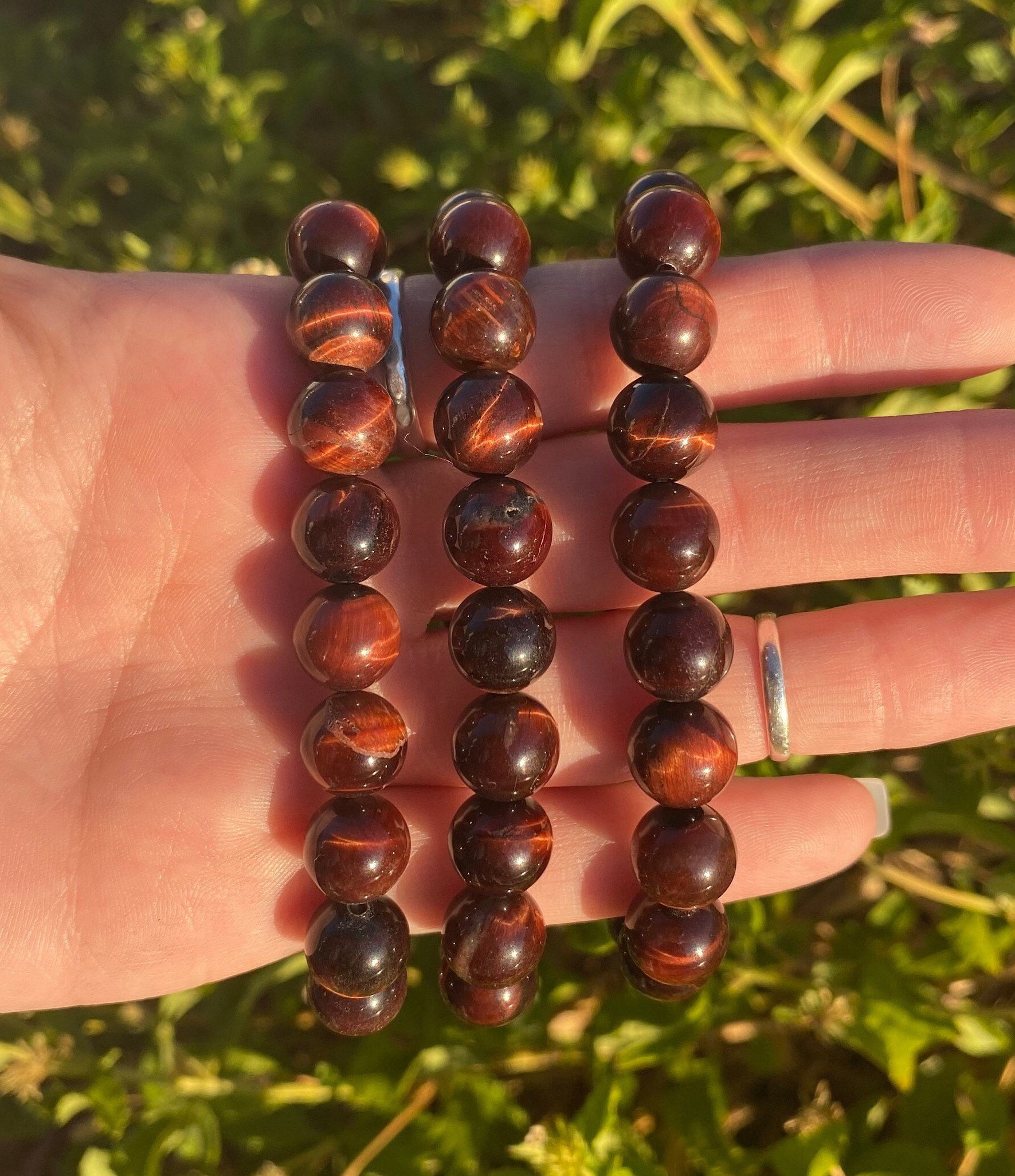 Red tiger eye bead best sale bracelet