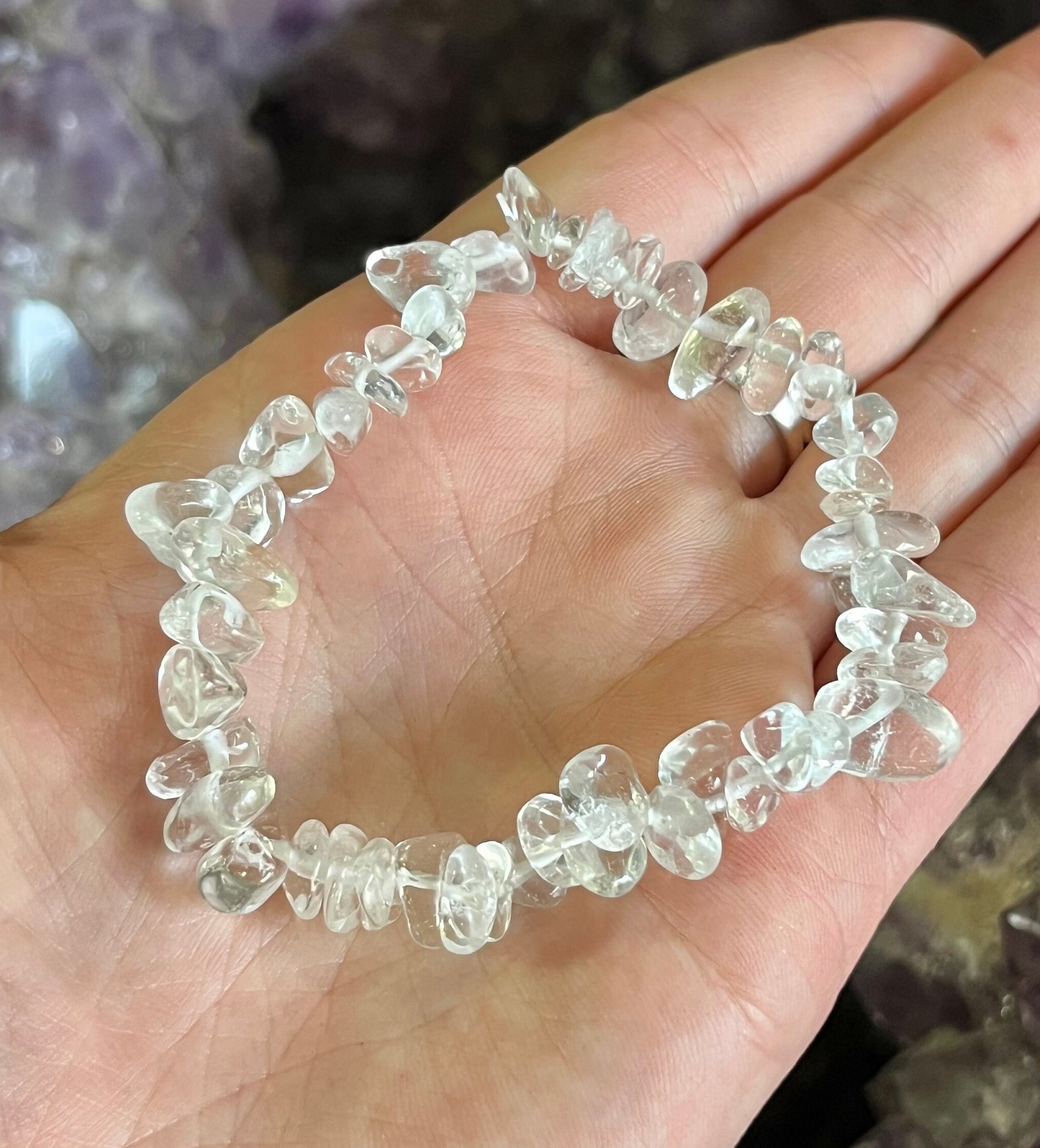 Natural Unisex Crystal Quartz Sphatik Bracelet at Rs 1500/piece in New Delhi