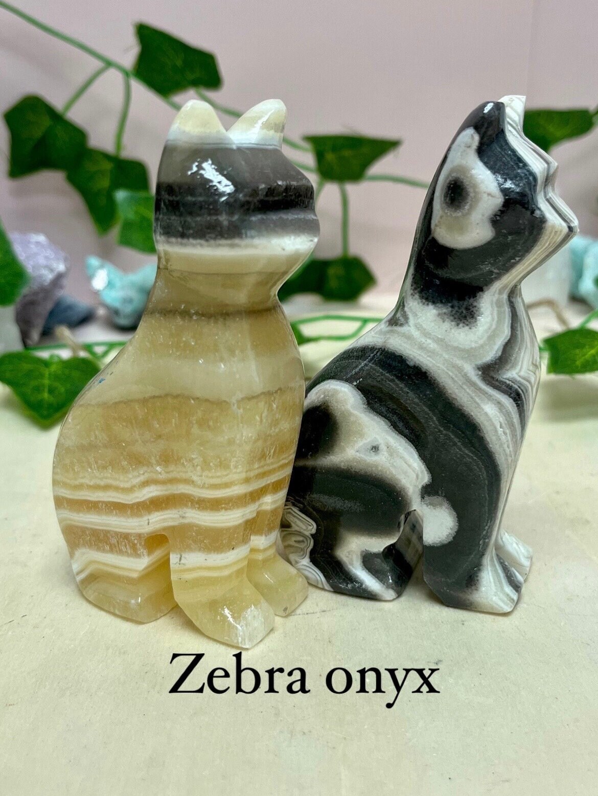 Crystal Cat Collection (multiple Stone Available), Carved