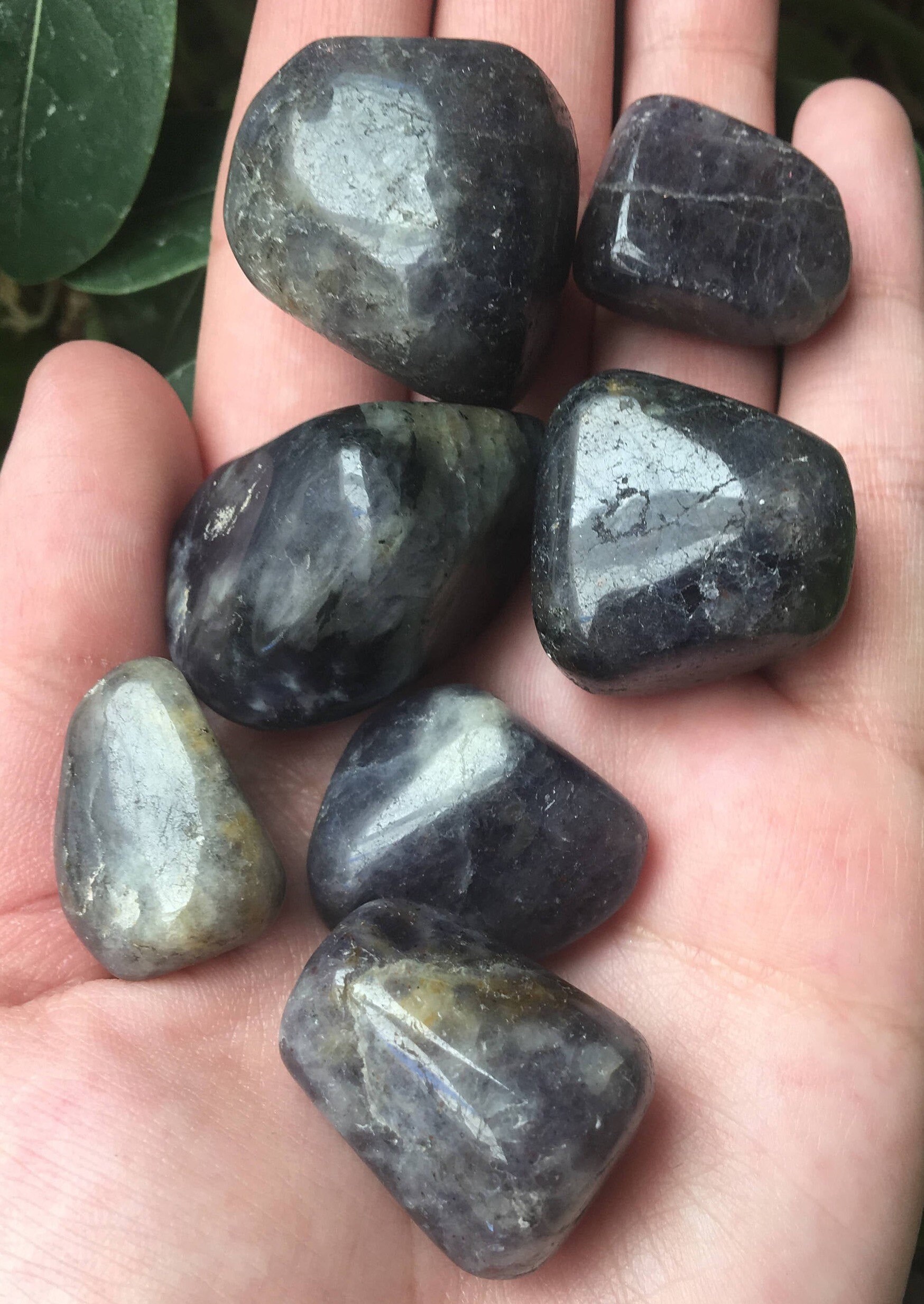 Iolite Tumbled Stone, Blue Iolite, Energy Stone, Pocket Stone