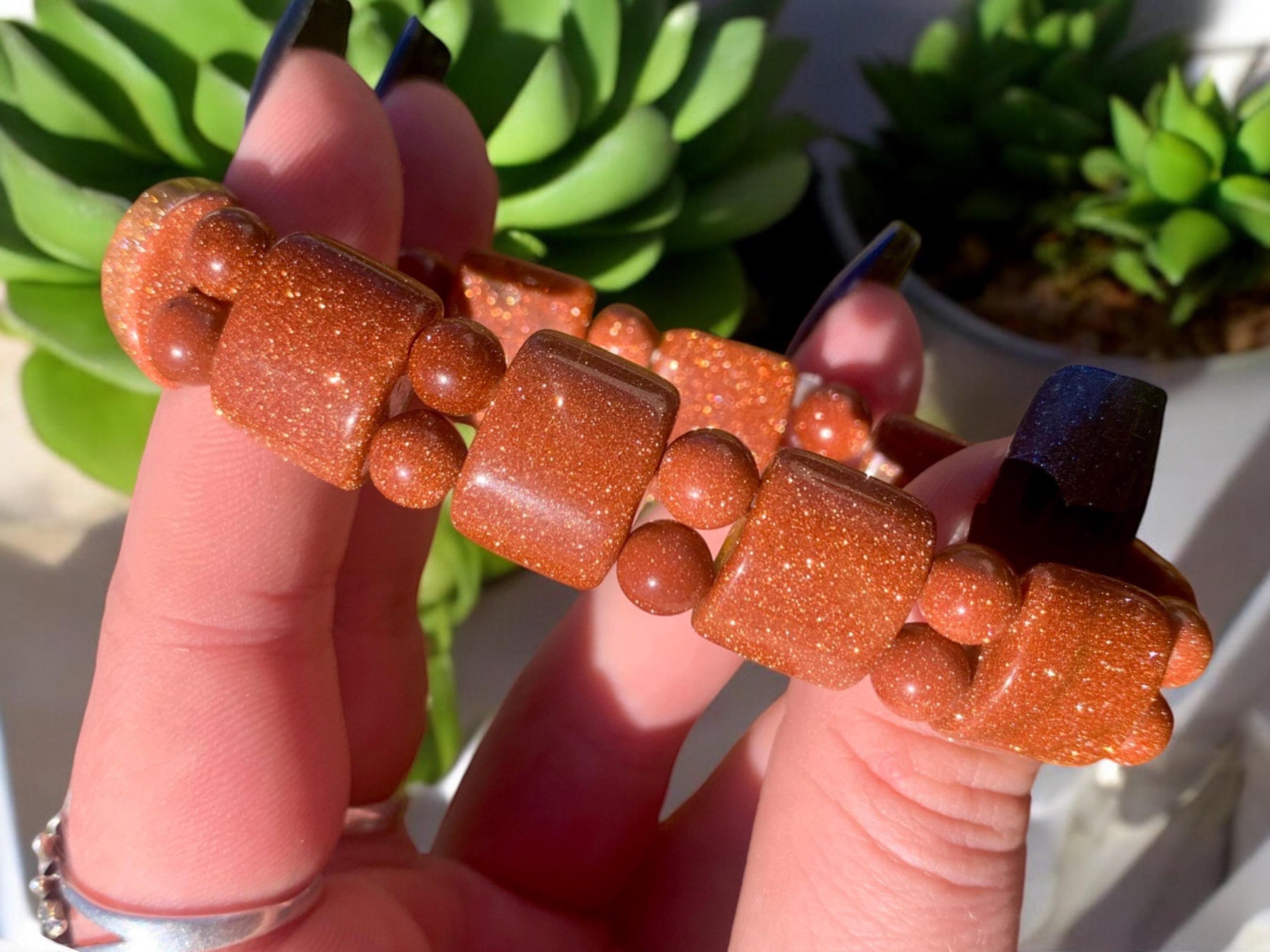 One Goldstone Tanker Bracelet, Goldstone Bracelet, Stretch Bracelet, Energy Bracelet, Chakra Bracelet, Goldstone Tanker Bracelet