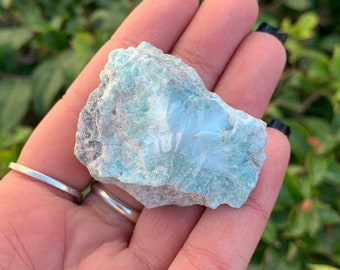 One Rough Larimar Chunk, Raw Larimar Piece, Natural Larimar Crystal, Ocean Vibes, Larimar Crystal Chunk, Throat Chakra, Dominican Republic