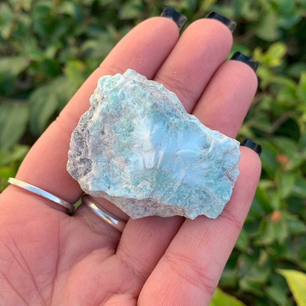 One Rough Larimar Chunk, Raw Larimar Piece, Natural Larimar Crystal, Ocean Vibes, Larimar Crystal Chunk, Throat Chakra, Dominican Republic