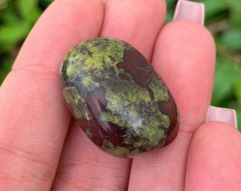 One Dragons Blood Jasper Tumbled  Stone, Dragons Blood Jasper Tumbled Stone, Protection Stone, Courage, Strength, Vitality, Root Chakra, QG