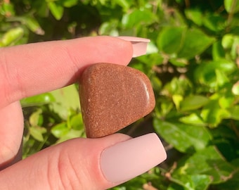 One Unpolished Tumbled Goldstone, Goldstone Stone, One Goldstone, Pocket Stone, Stone for Ambition, Unpolished Goldstone
