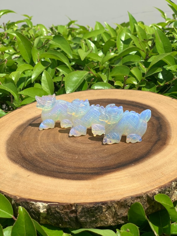 Opalite Dragon Carving, Opalite Dragon, Crown Chakra, Stone Dragon