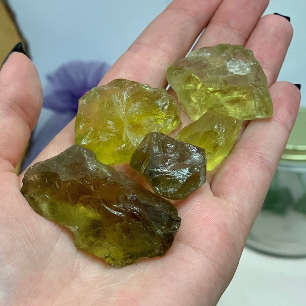 One Natural Brazilian Rough Citrine, Golden Smoky Citrine, November Birthstone, Manifestation, Abundance Stone, Lucky Rock, Money Stone,