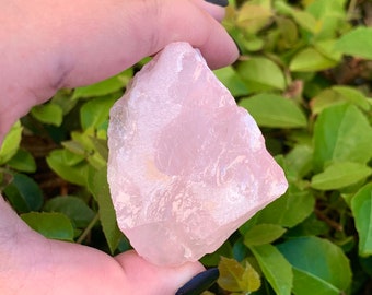 Premium Grade Raw Rose Quartz Crystal (Various Size Options)- Natural Pink Quartz Stone for Heart Chakra Healing - Rough Rose Quartz Crystal