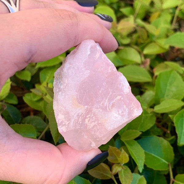 Premium Grade Raw Rose Quartz Crystal (Various Size Options)- Natural Pink Quartz Stone for Heart Chakra Healing - Rough Rose Quartz Crystal
