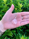 Rough Chunk Rose Quartz Necklace, Natural Pink Rose Quartz Necklace, Heart Chakra, Self Love Stone, Pink Necklace, Bridesmaids, Love Gift