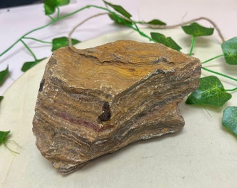 Beautiful Large Raw Tigers Eye Specimen (Exact Item), 2 Lb 7 Oz, Unpolished Natural Stone, Collectors Item, Root Chakra, Genuine Crystal