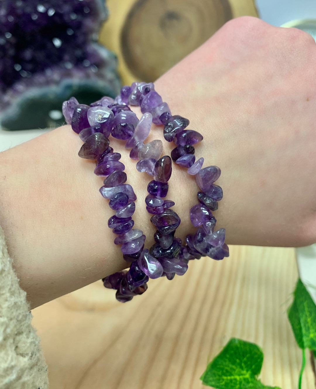 Amethyst & Opal Spiritual Bracelet - Earth Healing Stones