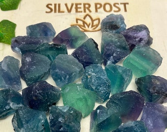 Fluorite Rough Stone Confetti Mix, Bulk Wholesale Lot, 0.5"-1.25" Stones, Choose Oz or Lb, Raw Stones, Crown Chakra, Healing Energy, Reiki