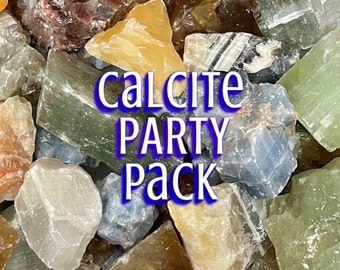 Mexican Calcite Party Pack Bonanza!, Calcite Bulk Lot, 10 Lb, 20 Lb, Wholesale Bargain Calcite Rough Stones, Magical Mix, Manifestation