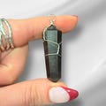 Wire Wrapped Black Tourmaline Point Necklace, Terminated Point, Wire Wrap Necklace, Root Chakra, Protection Stone, Black Necklace