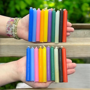 4 Inch Altar Chime Candles Set of 20 – Assorted Colored Candles for Rituals, Meditation, Manifestation, Spiritual Practices & Intentions