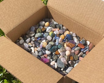 Insane Deal 20 lbs of Small Assorted Tumbled Stones at Unbeatable Prices - Wholesale Bargain for Mixed Tumbled Crystals ('A' Grade Quality)