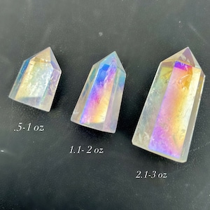 One Aura Quartz Tower, Aura Quartz Point, Rare Ultra Aura Quartz, Quartz Crystal, Chakra Balancing, Manifestation, Crystal Home Decor, SFG