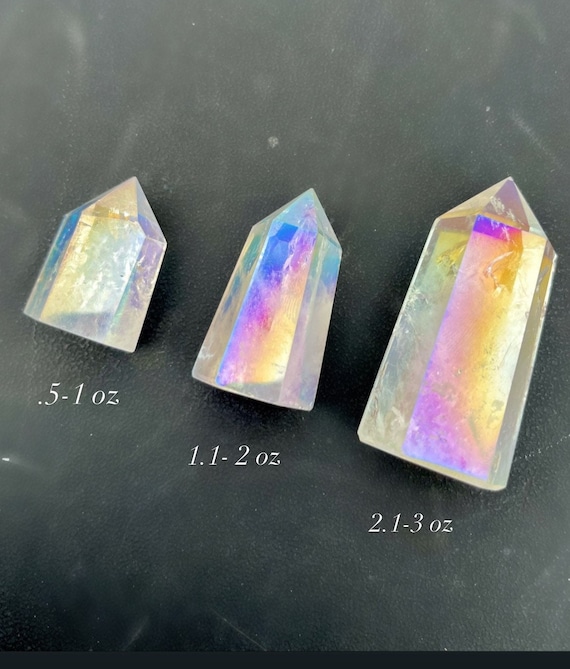 One Aura Quartz Tower, Aura Quartz Point, Rare Ultra Aura Quartz, Quartz Crystal, Chakra Balancing, Manifestation, Crystal Home Decor, SFG