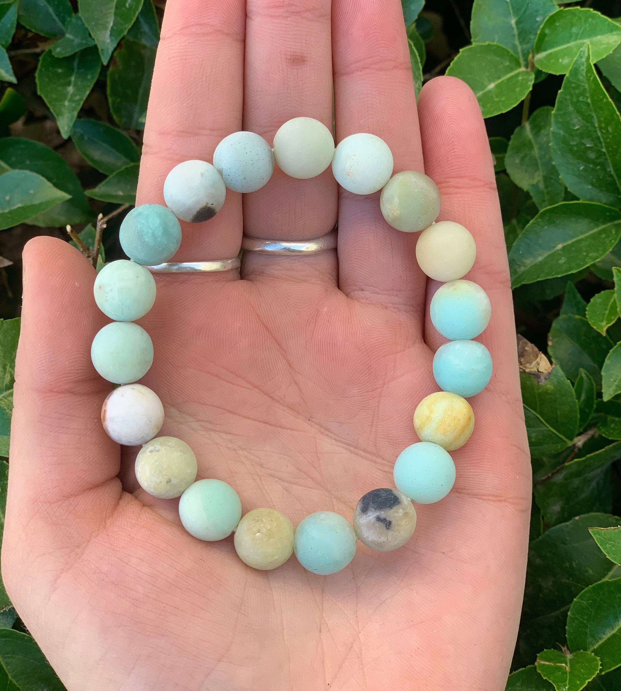 10mm Matte Amazonite Beaded Bracelet Amazonite Bracelet Etsy