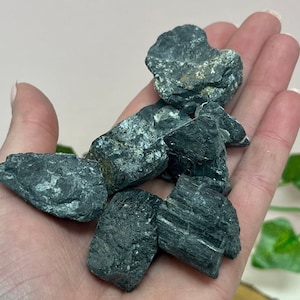 One Black Tourmaline Rough Chunk (Multiple Sizes), High Grade Black Tourmaline, Best Protection Stone Crystal, India Crystal